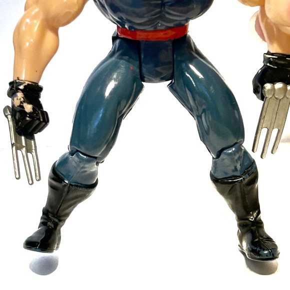 Vintage 1996 Marvel Wolverine X-Men Posable Action Figure Eye Patch Toy Brigade - Picture 9 of 16